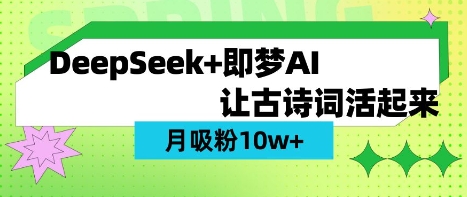 用DeepSeek做AI 古诗词视频，涨粉 10W+(保姆级教程)-BT狗资源网