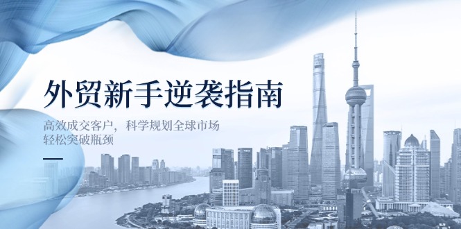 （14201期）外贸新手逆袭指南：高效成交客户，科学规划全球市场，轻松突破瓶颈-BT狗资源网