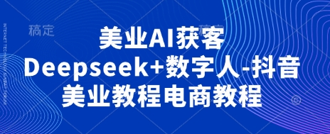 美业AI获客Deepseek+数字人-抖音美业教程电商教程-BT狗资源网