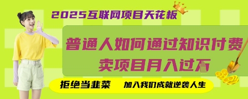 2025互联网项目天花板，普通人如何通过知识付费卖项目月入过W，拒绝当韭菜【揭秘】-BT狗资源网