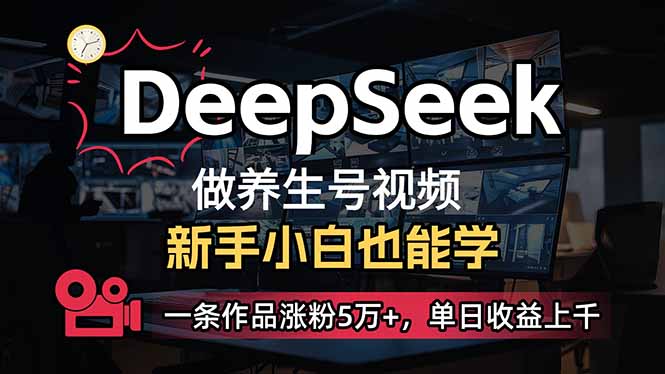 （14199期）小白用DeepSeek做养生号，一条作品涨粉5万+，单日收益上千-BT狗资源网