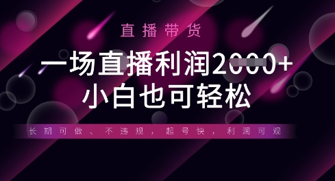 半无人直播带货，一场利润数张，适合所有平台玩法，小白也可轻松-BT狗资源网