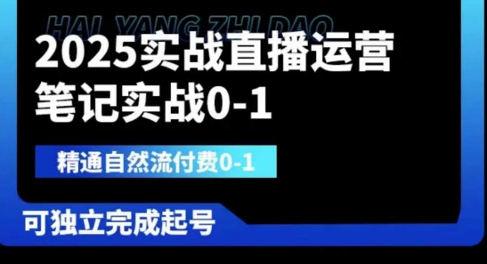 2025实战直播运营0-1，精通自然流付费0-1，可独立完成起号-BT狗资源网