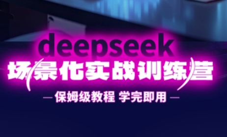 DeepSeek场景化实战训练营，保姆级教程，学完即用，手把手教你用DeepSeek提升效率-BT狗资源网